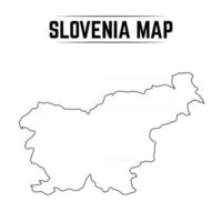 skissera en enkel karta över Slovenien vektor