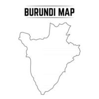Umrisse einfache Karte von Burundi vektor