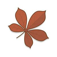 höst löv vektor ikon illustration. höst löv eller falla lövverk tema platt ikon