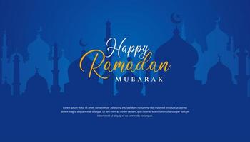ramadan kareem islamisk bakgrundsdesign med moskéillustration. kan användas för gratulationskort, bakgrund eller banner. vektor