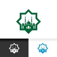 Moschee Symbol Silhouette Logo Vektor Illustration Design-Vorlage