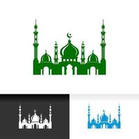 Moschee Silhouette Symbol Silhouette Logo Vektor Illustration Design-Vorlage