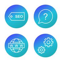 Satz von Vector SEO Search Engine Optimization Icons