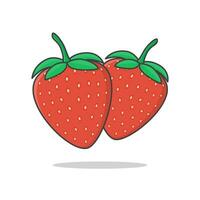 Erdbeere Vektor Symbol Illustration. frisch Erdbeere eben Symbol