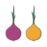 frisch Gemüse Zwiebel Vektor Symbol Illustration. Zwiebel eben Symbol