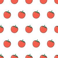 frisch Tomate nahtlos Muster auf ein Weiß Hintergrund. Tomaten Thema Vektor Illustration