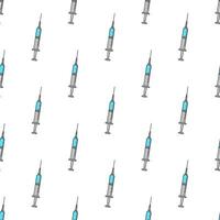 medizinisch Spritze nahtlos Muster auf ein Weiß Hintergrund. Impfstoff Thema Vektor Illustration