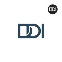 brev ddi monogram logotyp design vektor