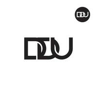 brev ddu monogram logotyp design vektor