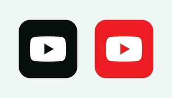 Youtube ikon. Youtube social media logotyp. vektor