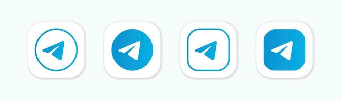 telegram ikon. telegram social media logotyp. vektor