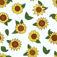 nahtlos Muster mit Sonnenblumen. sonnig Blumen. Design zum Stoff, Textil, Hintergrund, Verpackung. vektor