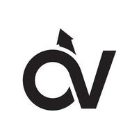 ov minimalistisch Logo Design Vorlage Vektor