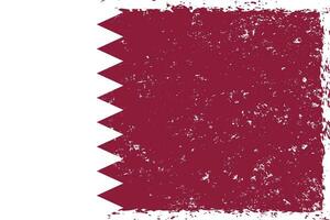 qatar flagga grunge bedrövad stil vektor