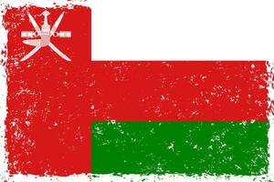 Oman Flagge Grunge betrübt Stil vektor