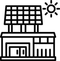 sol- hus vektor ikon design