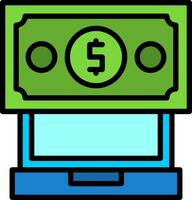 Online-Geld-Vektor-Icon-Design vektor