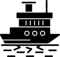 Eisbrecher Schiff im Aktion Vektor Symbol Design