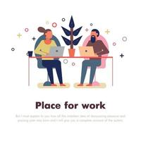 Coworking-Menschen-Illustration-Vektor-Illustration vektor