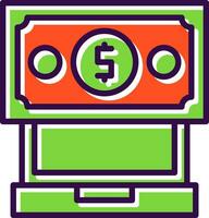 Online-Geld-Vektor-Icon-Design vektor