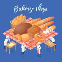 Bäckerei isometrische Illustrationsvektorillustration vektor