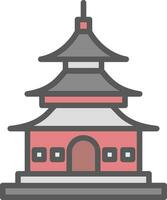 asiatisch Tempel Vektor Symbol Design