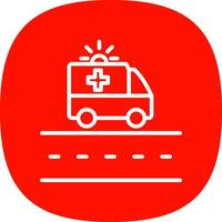 Krankenwagen Fahrbahn Vektor Symbol Design