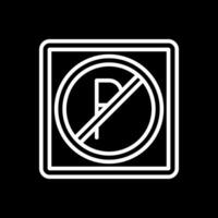 Nein Parkplatz Vektor Symbol Design