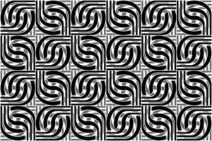 abstrakta sömlösa mönster, linjer och vändningar, svart och grå svartvitt, utsmyckade, remsor, för omslag, tapet, banner, kort, tapeter och bakgrunder vektor