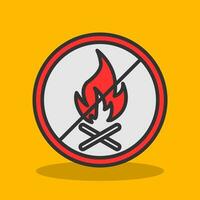 Nein Feuer erlaubt Vektor Symbol Design