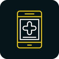 medicinsk app vektor ikon design