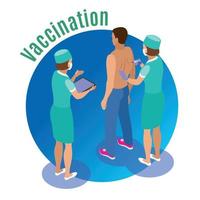 Impfstoffinjektion Kreis Hintergrund Vektor-Illustration vektor