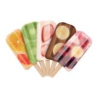 fruktig popsicles sortiment komposition vektorillustration vektor