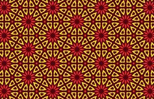 nahtlos Mandala rot und Gelb Grunge Muster vektor