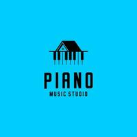 Vektor Klavier und Haus, Musik- Studio Logo