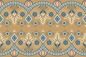 Blumen- Muster nahtlos. Hintergrund nahtlos Muster geometrisch ethnisch Muster Design zum Hintergrund, Teppich, Hintergrund, Kleidung, Verpackung, Batik, Stoff, Drucken Textil- Illustration. vektor