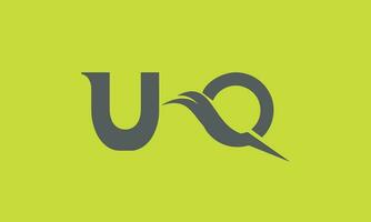 uq, qu abstrakt Briefe Logo Monogramm vektor