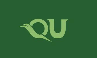 uq, qu abstrakt Briefe Logo Monogramm vektor