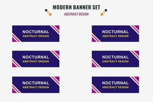 modern abstrakt Vektor Banner Satz. eben geometrisch gestalten mit anders Farben und anders Stil. Vorlage zum Netz oder drucken Design, bereit zu verwenden.