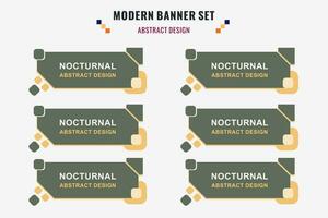 modern abstrakt Vektor Banner Satz. eben geometrisch gestalten mit anders Farben und anders Stil. Vorlage zum Netz oder drucken Design, bereit zu verwenden.