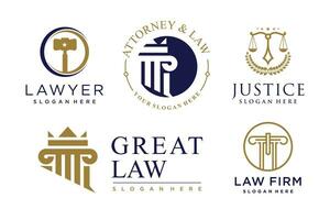 Law-Logo-Sammlung mit kreativem Element-Konzept-Premium-Vektor vektor
