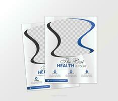sjukvård och medicinsk flygblad eller affisch design layout vektor