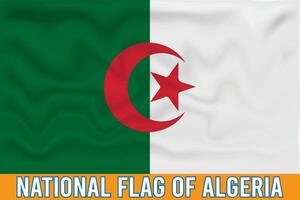 National Flagge von Algerien 3d bewirken vektor