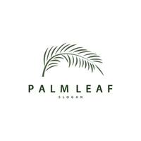 Palme Blatt Logo Design Vektor einfach minimalistisch Symbol Illustration Vorlage