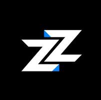 zz varumärke namn första brev belysande ikon. vektor