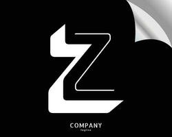 z brev logotyp vektor design