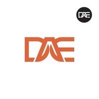 brev dae monogram logotyp design vektor