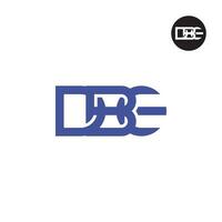 brev dbe monogram logotyp design vektor