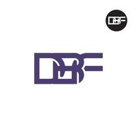 Brief dbf Monogramm Logo Design vektor