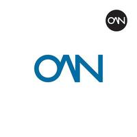 Brief Oan Monogramm Logo Design vektor